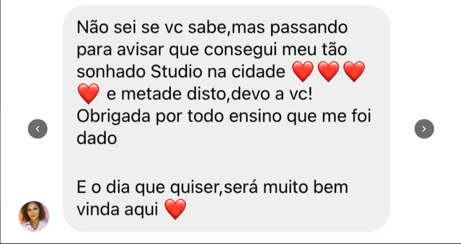 Avaliação de aluna