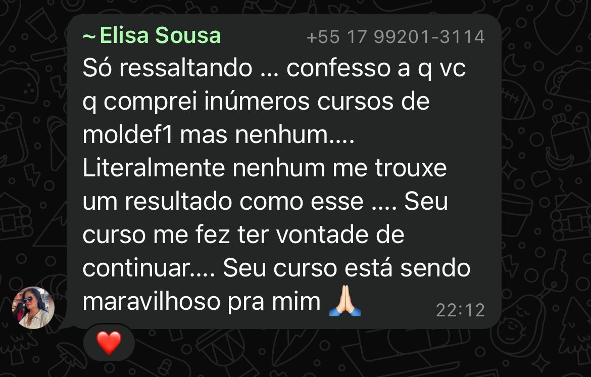 Avaliação de aluna