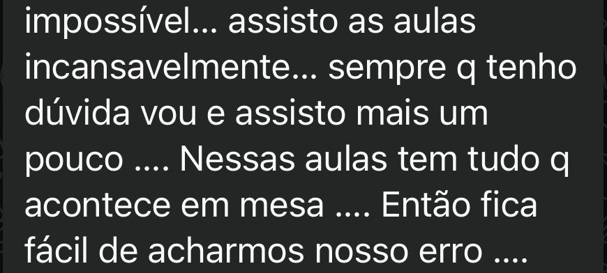 Avaliação de aluna